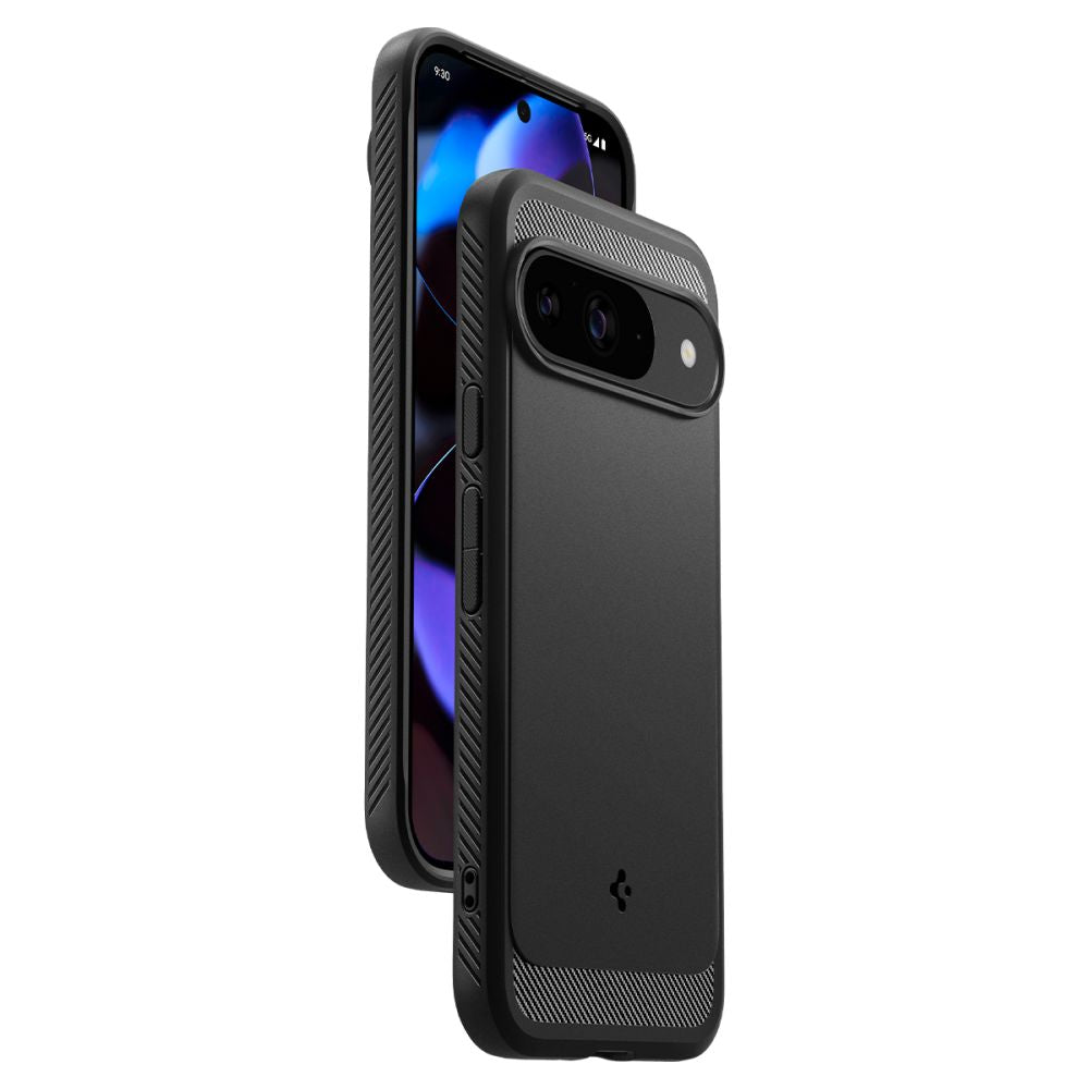 KRYT NA GOOGLE PIXEL 9 / 9 PRO SPIGEN RUGGED ARMOR  MATTE BLACK