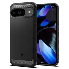 KRYT NA GOOGLE PIXEL 9 / 9 PRO SPIGEN RUGGED ARMOR  MATTE BLACK