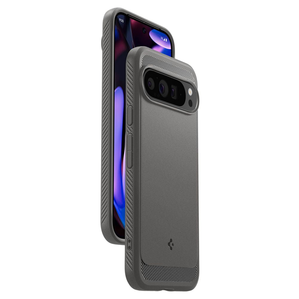 KRYT NA GOOGLE PIXEL 9 PRO XL SPIGEN RUGGED ARMOR  MARBLE GREY