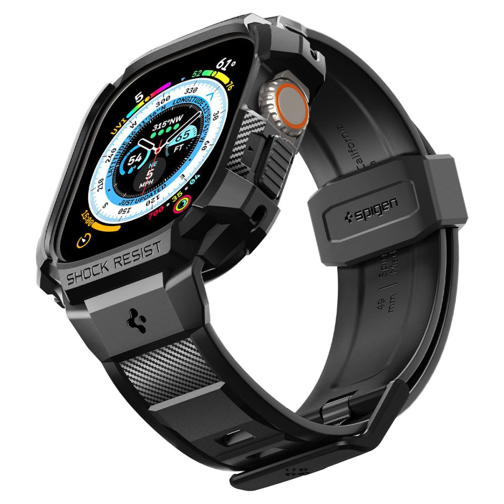 REMIENOK S OCHRANNÝM PUZDROM SPIGEN RUGGED ARMOR ”PRO” APPLE WATCH ULTRA 49 MM BLACK