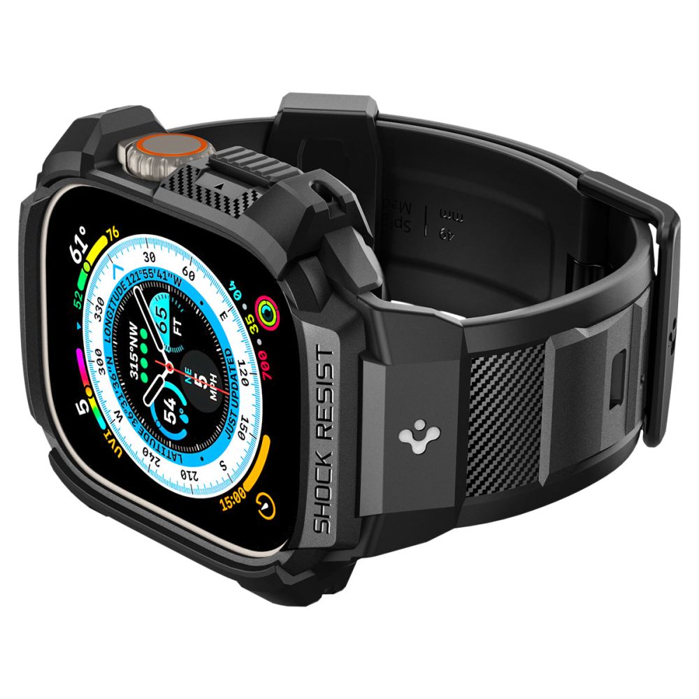 REMIENOK S OCHRANNÝM PUZDROM SPIGEN RUGGED ARMOR ”PRO” APPLE WATCH ULTRA 49 MM BLACK