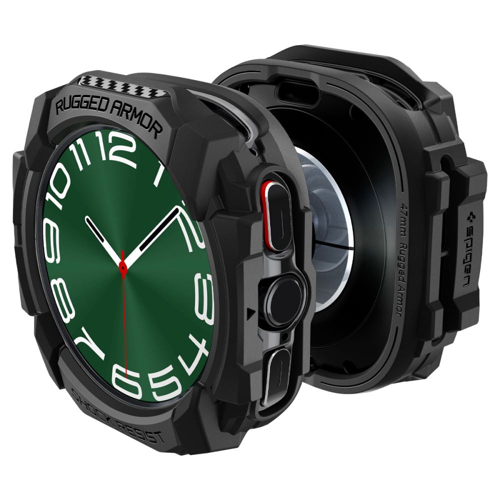 OCHRANNÉ PUZDRO NA SAMSUNG GALAXY WATCH ULTRA (47 MM) SPIGEN RUGGED ARMOR MATTE BLACK