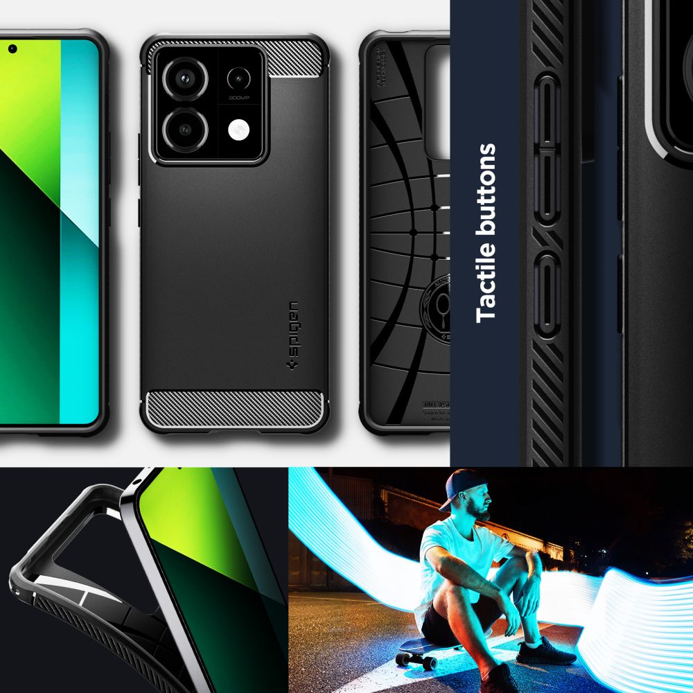KRYT SPIGEN RUGGED ARMOR XIAOMI REDMI NOTE 13 PRO 5G / POCO X6 5G MATTE BLACK