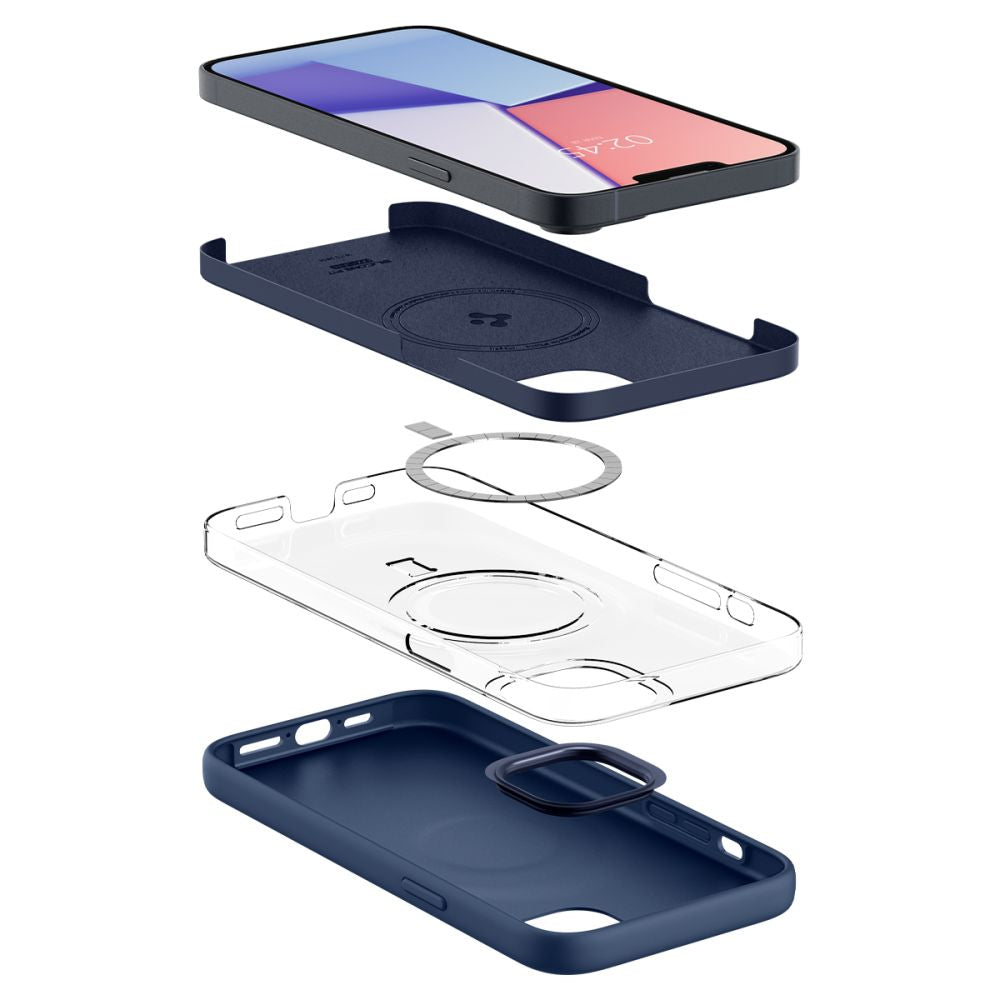 KRYT SPIGEN SILICONE FIT MAG MAGSAFE IPHONE 14 PLUS NAVY BLUE