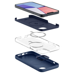 KRYT SPIGEN SILICONE FIT MAG MAGSAFE IPHONE 14 PLUS NAVY BLUE