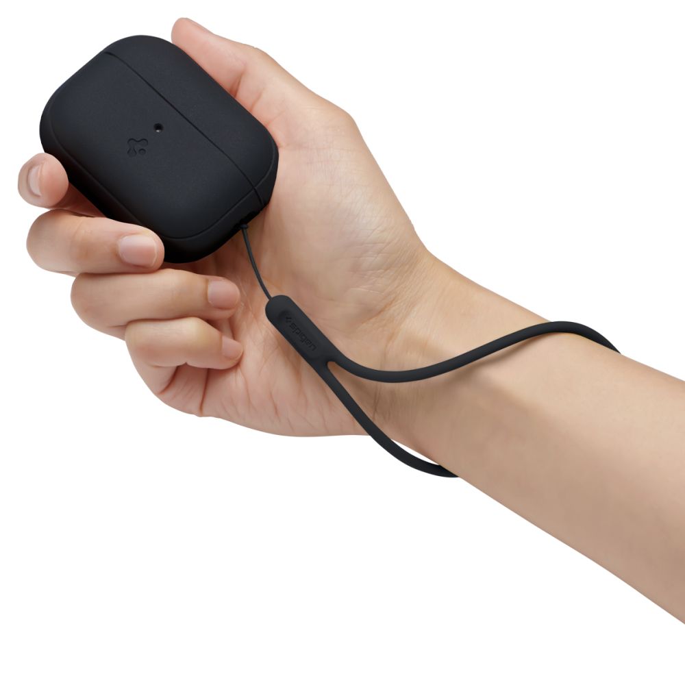 PUZDRO  SPIGEN SILICONE FIT STRAP APPLE AIRPODS PRO 1 / 2 BLACK
