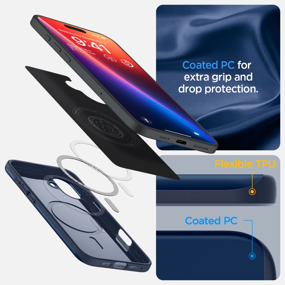 KRYT SPIGEN THIN FIT MAG MAGSAFE IPHONE 16 NAVY BLUE