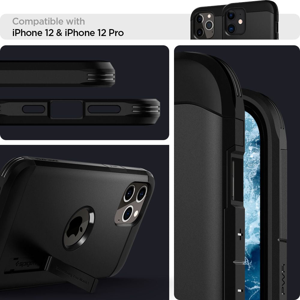 KRYT SPIGEN TOUGH ARMOR IPHONE 12/12 PRO BLACK