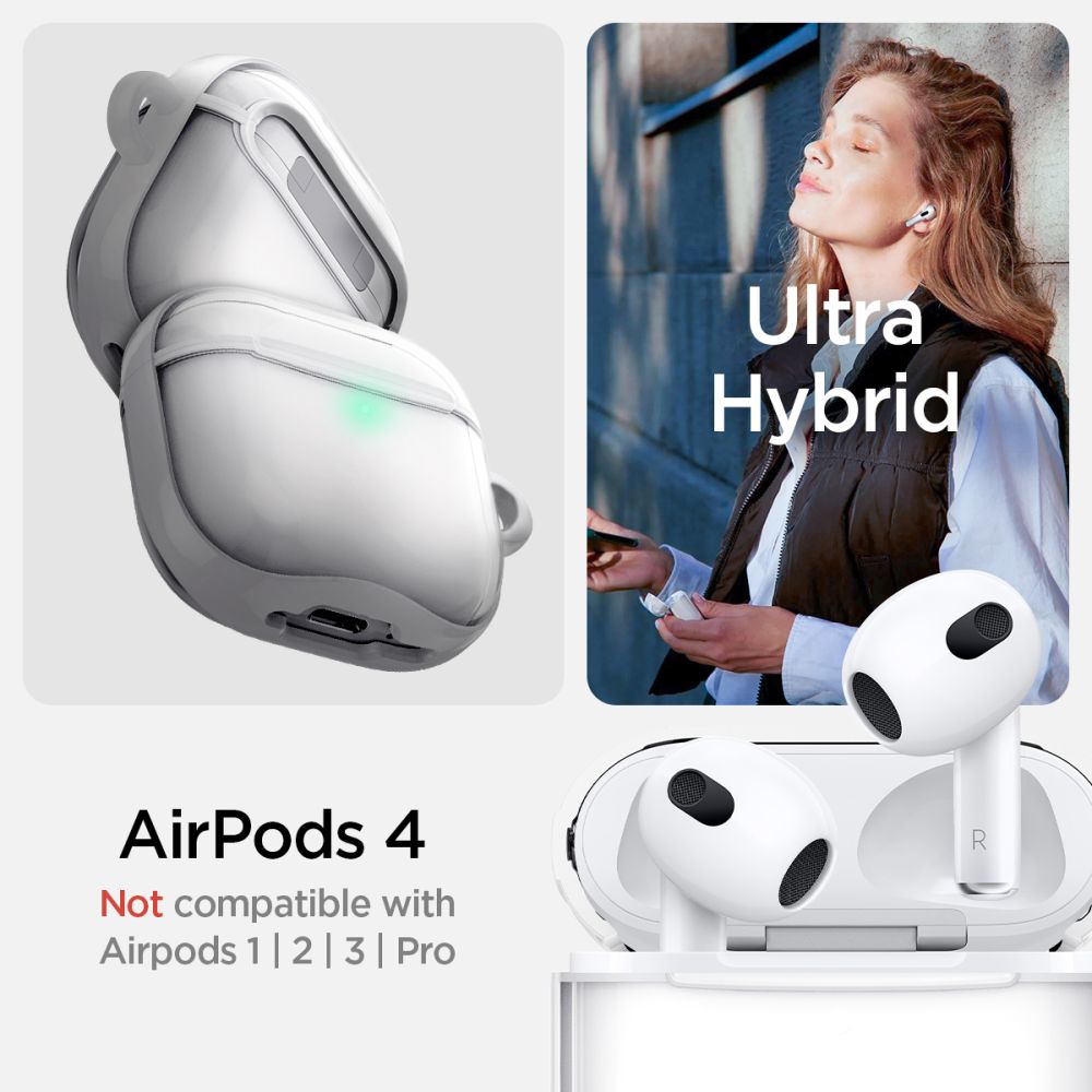 PUZDRO SPIGEN ULTRA HYBRID APPLE AIRPODS 4 JET WHITE