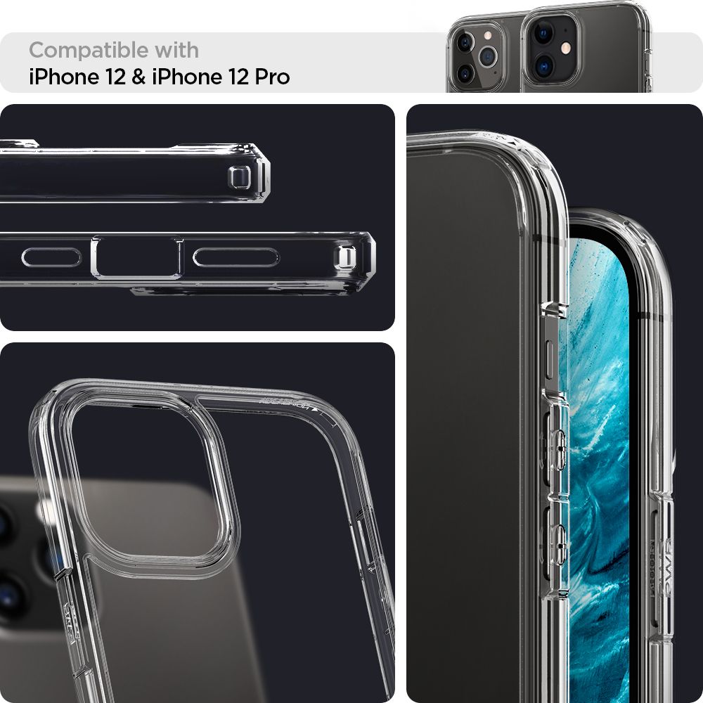 KRYT SPIGEN ULTRA HYBRID IPHONE 12/12 PRO CRYSTAL CLEAR