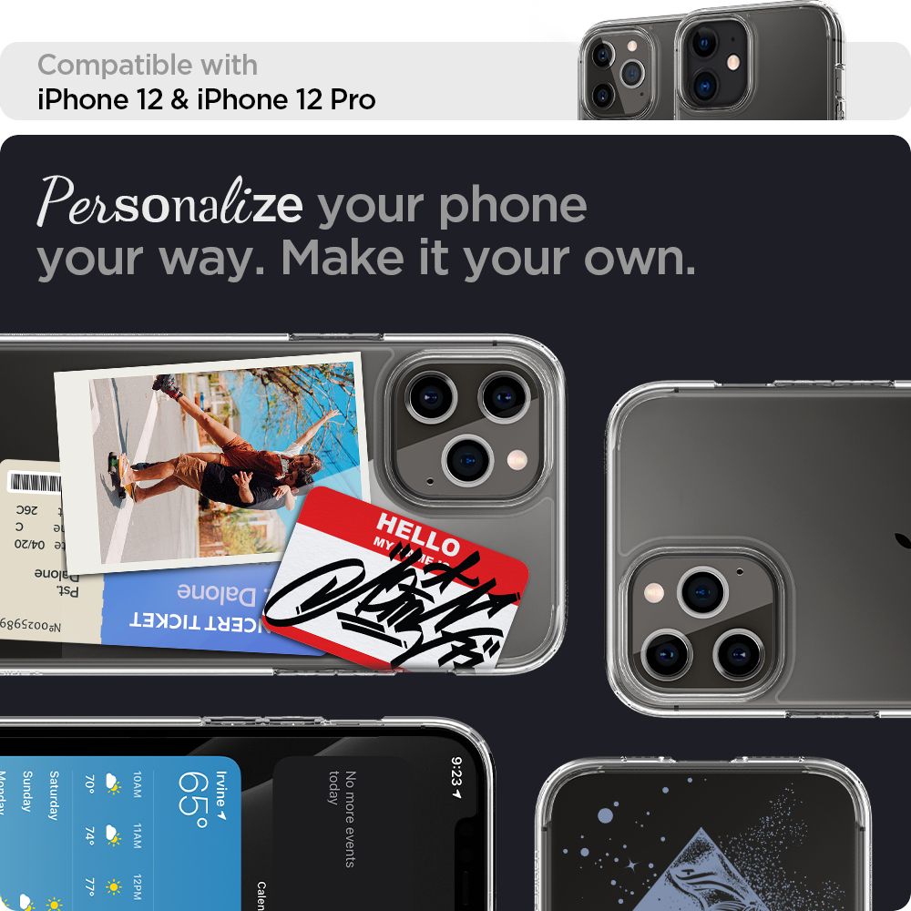 KRYT SPIGEN ULTRA HYBRID IPHONE 12/12 PRO CRYSTAL CLEAR