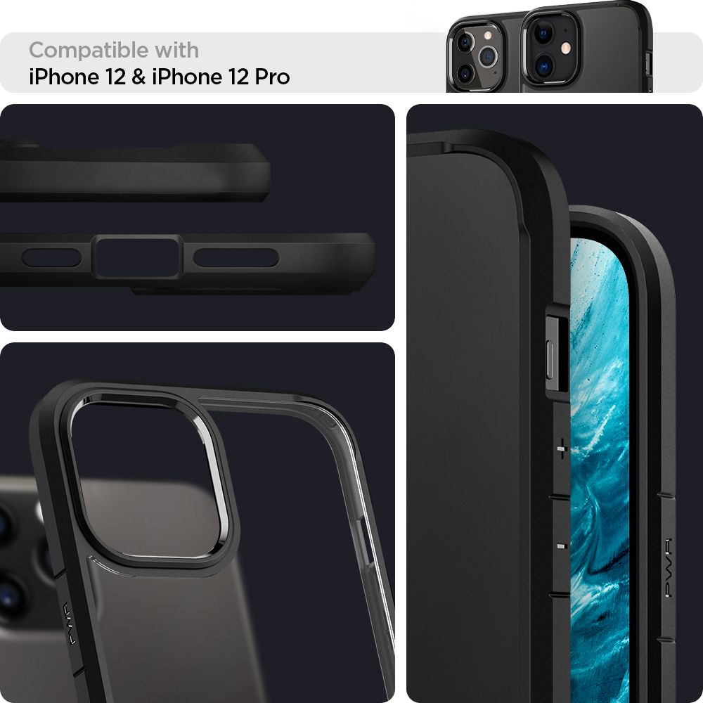 KRYT SPIGEN ULTRA HYBRID IPHONE 12/12 PRO MATTE BLACK