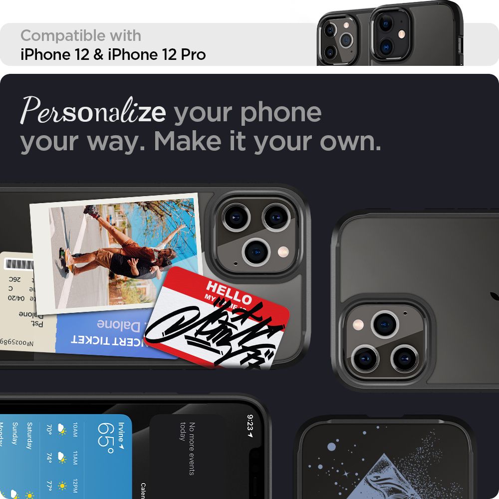 KRYT SPIGEN ULTRA HYBRID IPHONE 12/12 PRO MATTE BLACK