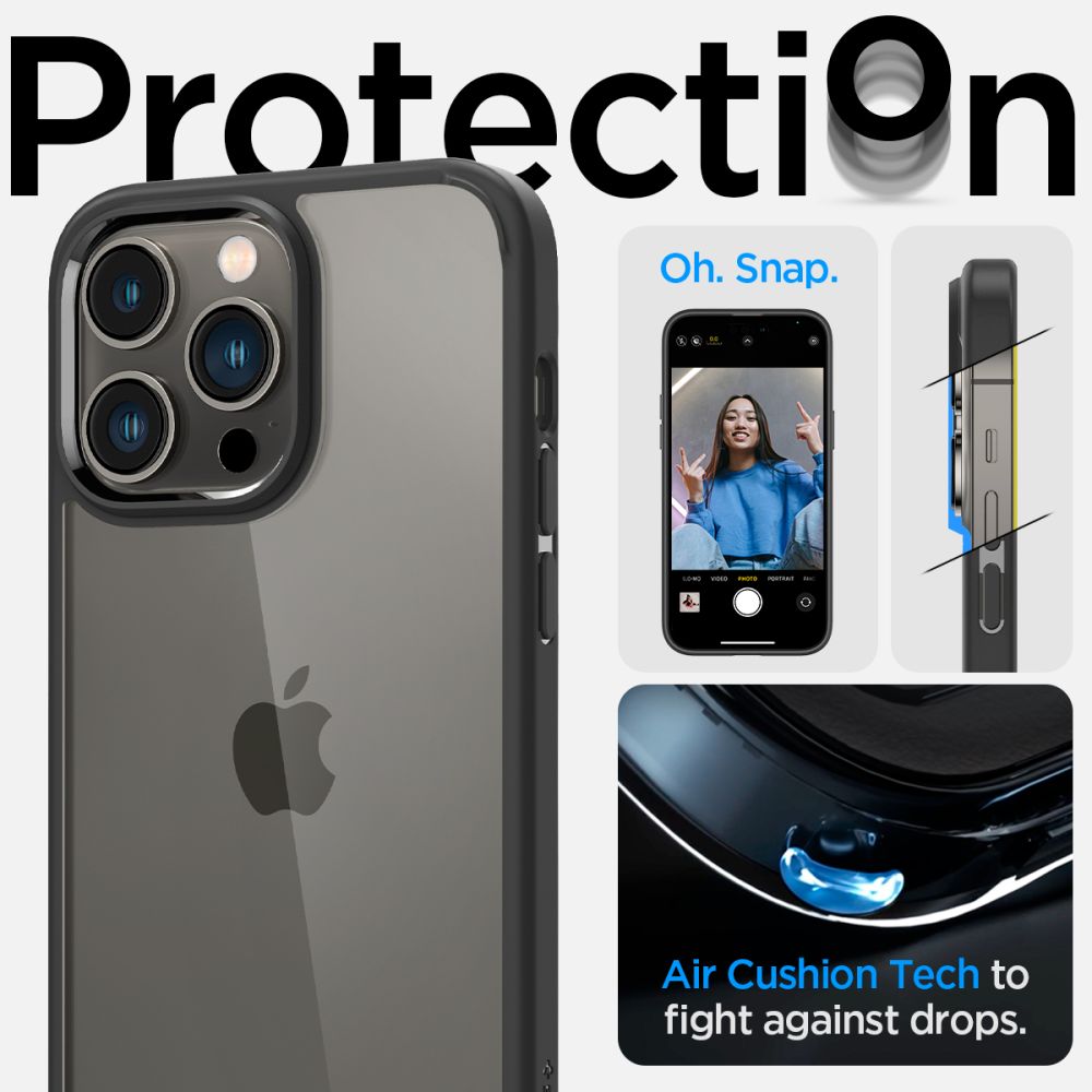 KRYT SPIGEN ULTRA HYBRID IPHONE 14 PRO MATTE BLACK