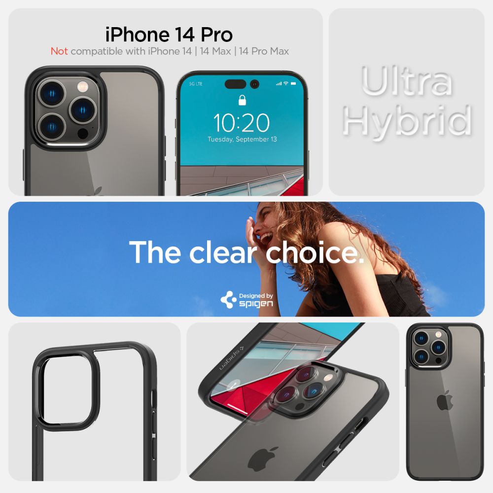 KRYT SPIGEN ULTRA HYBRID IPHONE 14 PRO MATTE BLACK