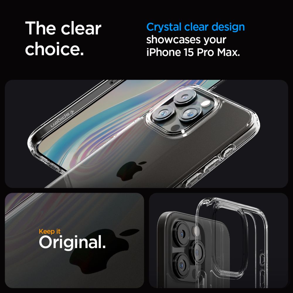 KRYT SPIGEN ULTRA HYBRID IPHONE 15 PRO MAX CRYSTAL CLEAR