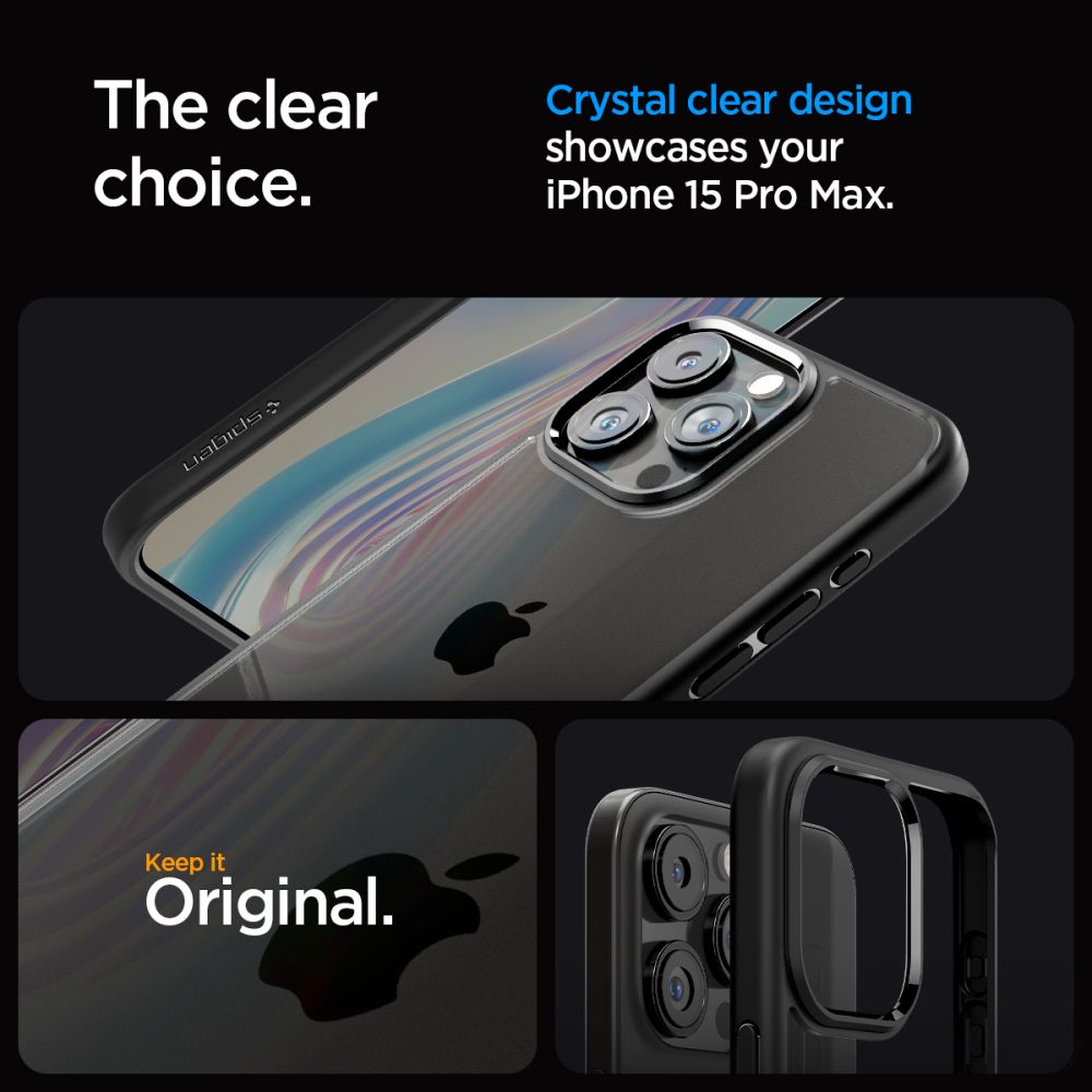 KRYT SPIGEN ULTRA HYBRID IPHONE 15 PRO MAX MATTE BLACK