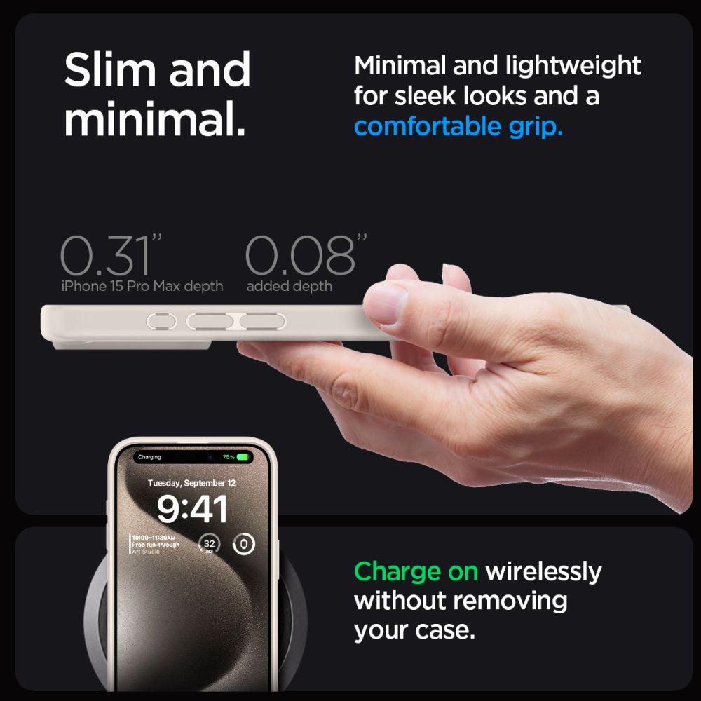 KRYT SPIGEN ULTRA HYBRID IPHONE 15 PRO MAX NATURAL TITANIUM