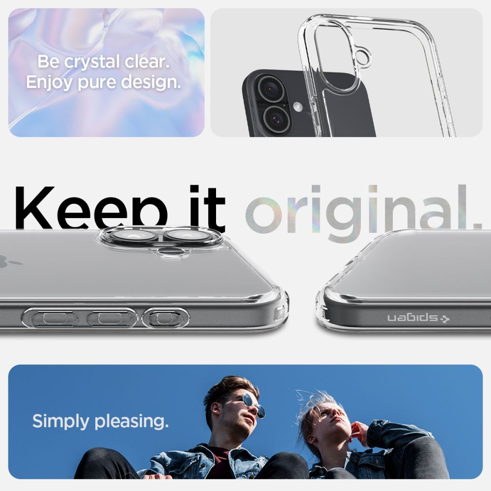 KRYT SPIGEN ULTRA HYBRID IPHONE 16 CRYSTAL CLEAR