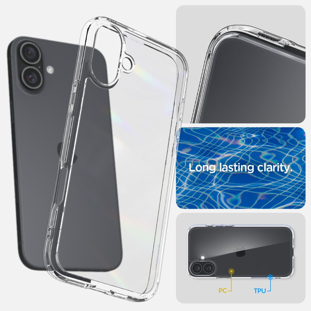 KRYT SPIGEN ULTRA HYBRID IPHONE 16 CRYSTAL CLEAR
