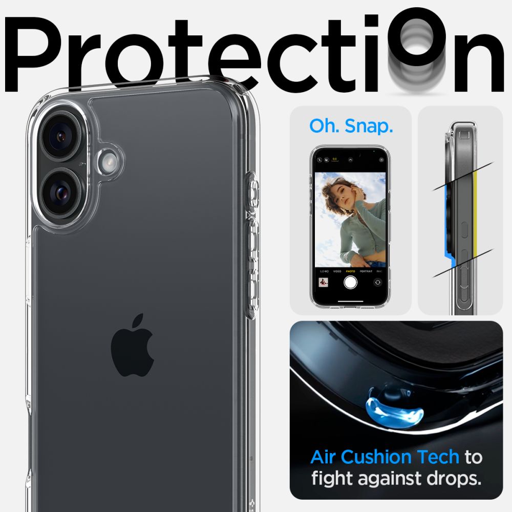 KRYT SPIGEN ULTRA HYBRID IPHONE 16 CRYSTAL CLEAR