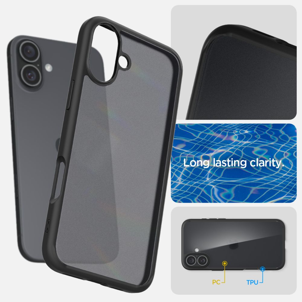KRYT SPIGEN ULTRA HYBRID IPHONE 16 FROST BLACK