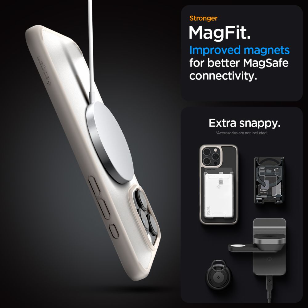 KRYT SPIGEN ULTRA HYBRID MAG MAGSAFE IPHONE 16 PRO MAX FROST NATURAL TITANIUM