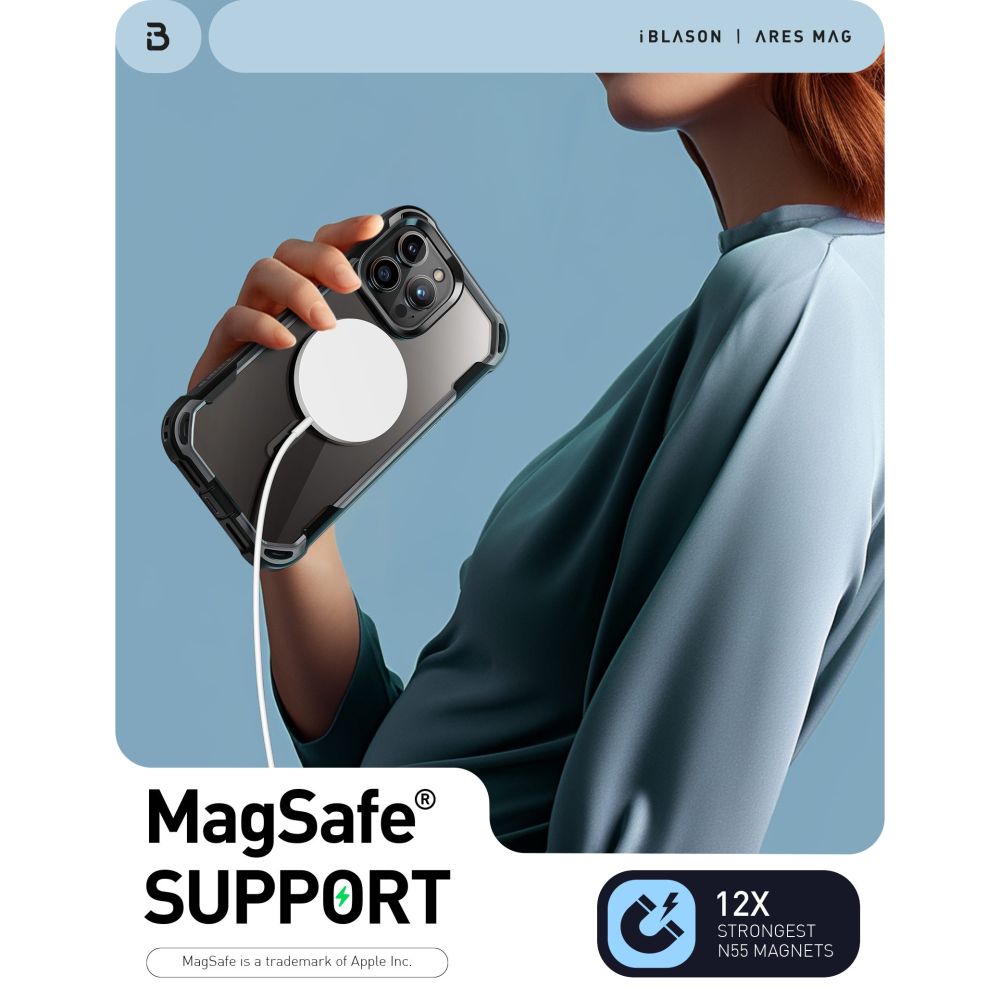 KRYT SUPCASE IBLSN ARES MAG MAGSAFE IPHONE 15 PRO MAX BLACK