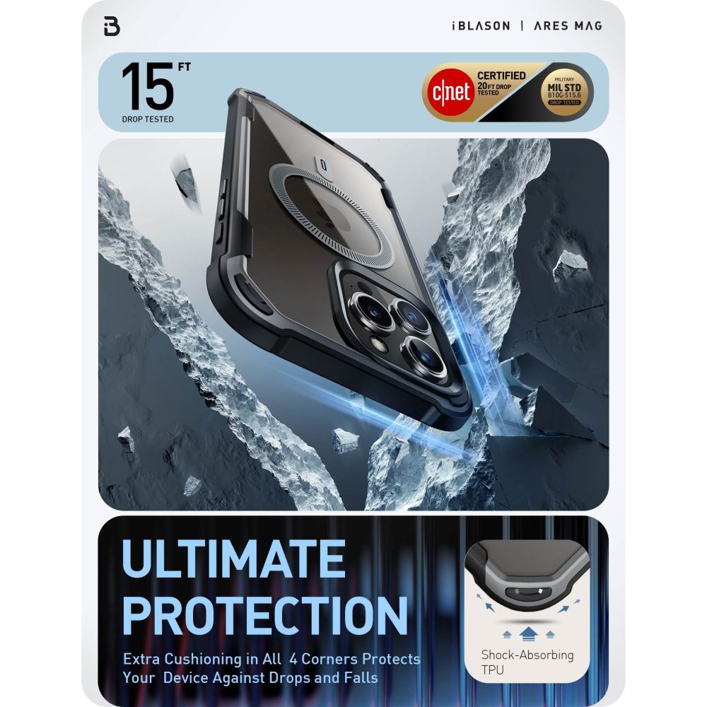 KRYT SUPCASE IBLSN ARES MAG MAGSAFE IPHONE 15 PRO MAX BLACK