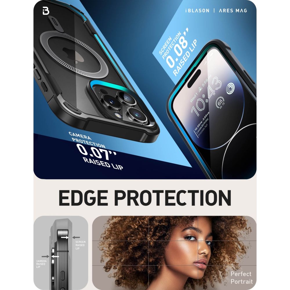 KRYT SUPCASE IBLSN ARES MAG MAGSAFE IPHONE 15 PRO MAX BLACK
