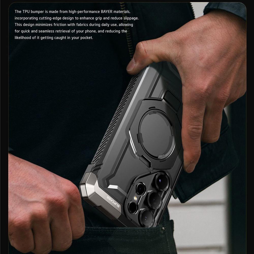 KRYT SUPCASE UB GRIP MAG MAGSAFE GALAXY S25 ULTRA BLACK