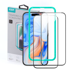 TVRDENÉ SKLO  ESR TEMPERED GLASS 2-PACK IPHONE 15 BLACK