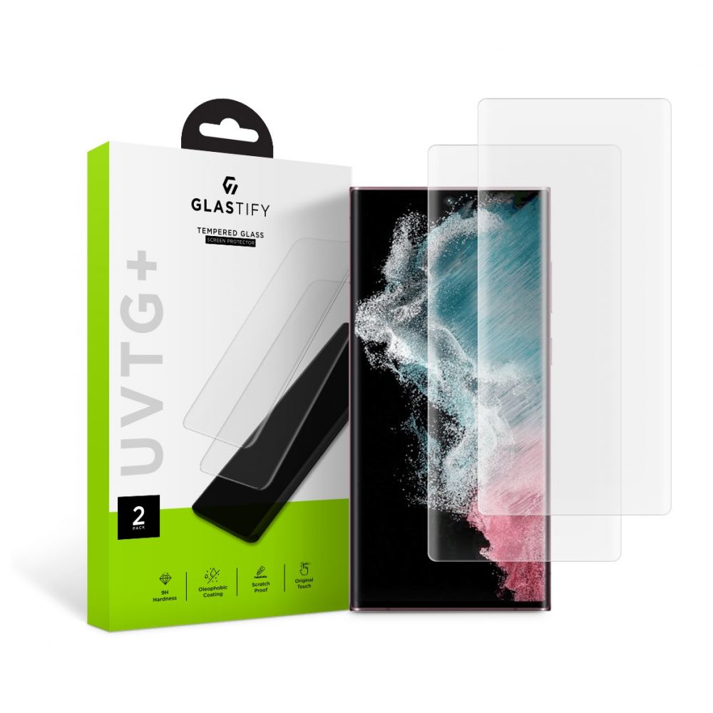 TVRDENÉ SKLO  GLASTIFY UVTG+ 2-PACK GALAXY S22 ULTRA