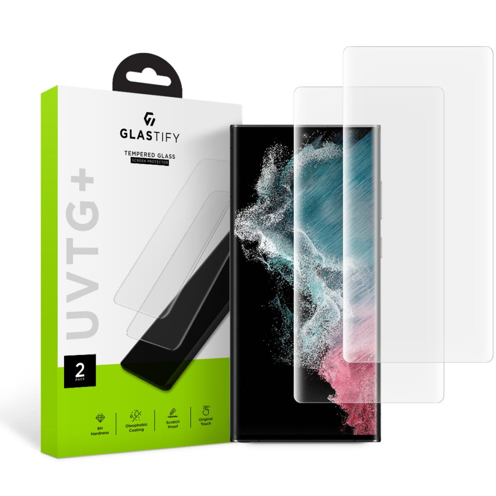 TVRDENÉ SKLO GLASTIFY UVTG+ 2-PACK GALAXY S23 ULTRA CLEAR
