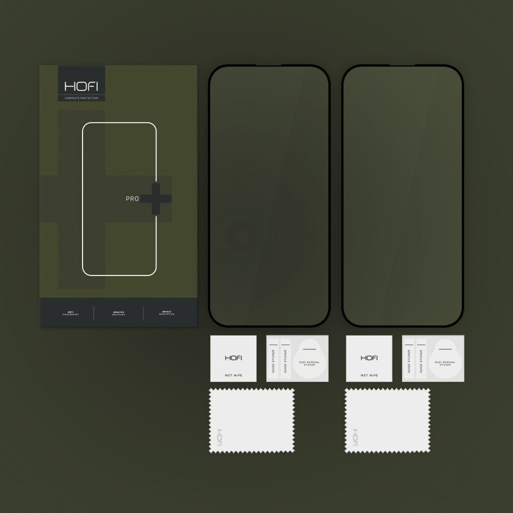 TVRDENÉ SKLO NA IPHONE 16 PRO HOFI GLASS PRO+ 2-PACK BLACK