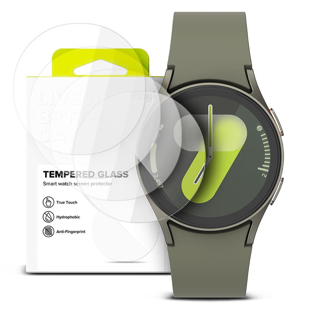 4X TVRDENÉ SKLO NA GALAXY WATCH 4 / 5 / 6 / 7 ( 44 MM ) RINGKE TEMPERED GLASS 4-PACK CLEAR