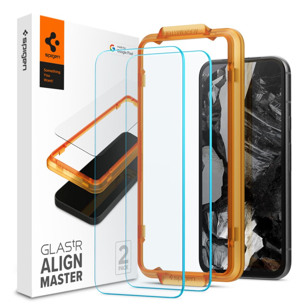 2X TVRDENÉ SKLO SPIGEN ALM GLAS.TR 2-PACK GOOGLE PIXEL 8A CLEAR