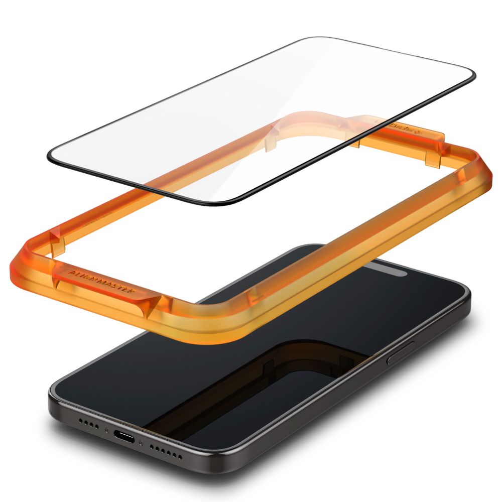 TVRDENÉ SKLO SPIGEN ALM GLASS FC 2-PACK IPHONE 15 PRO BLACK