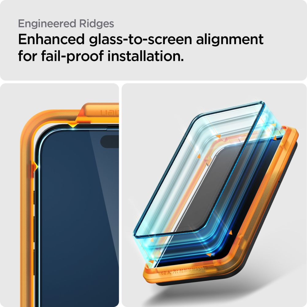 TVRDENÉ SKLO SPIGEN ALM GLASS FC 2-PACK IPHONE 15 PRO BLACK