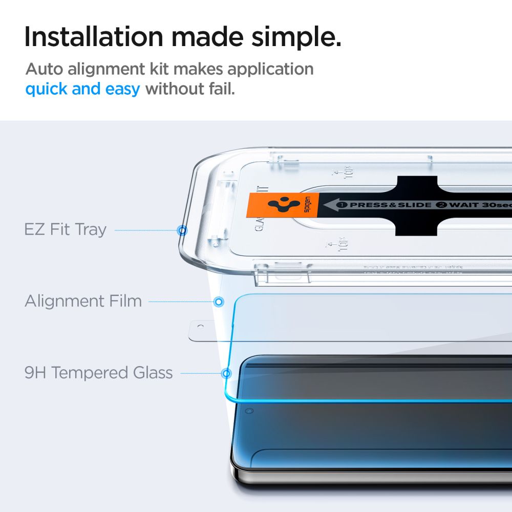 TVRDENÉ SKLO SPIGEN GLAS.TR ”EZ FIT” 2-PACK GALAXY S24 CLEAR