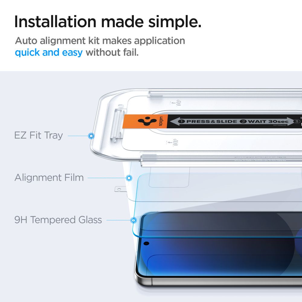 TVRDENÉ SKLO SPIGEN GLAS.TR ”EZ FIT” 2-PACK GALAXY S24 FE CLEAR
