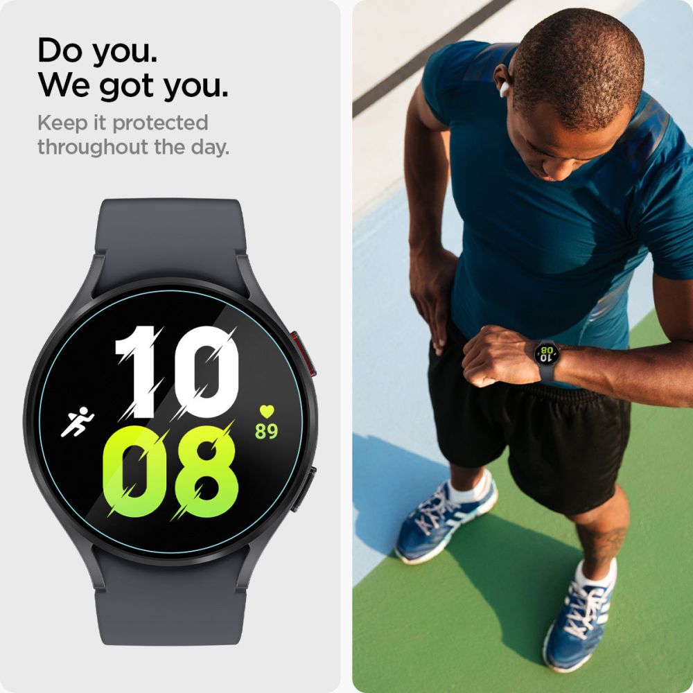 TVRDENÉ SKLO SPIGEN GLAS.TR ”EZ-FIT” 2-PACK GALAXY WATCH 6 (44 MM) CLEAR