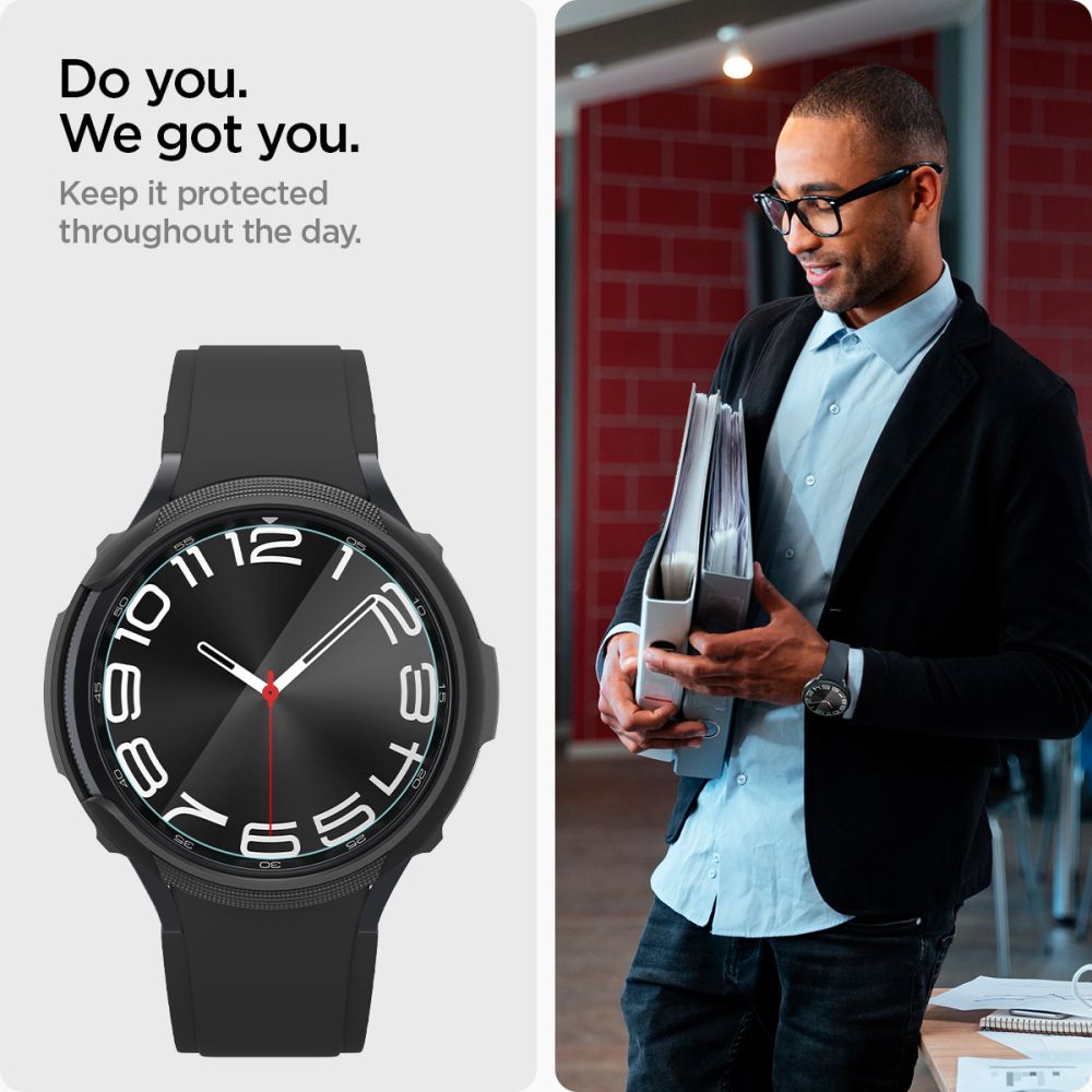 TVRDENÉ SKLO SPIGEN GLAS.TR ”EZ-FIT” 2-PACK GALAXY WATCH 6 CLASSIC (43 MM) CLEAR