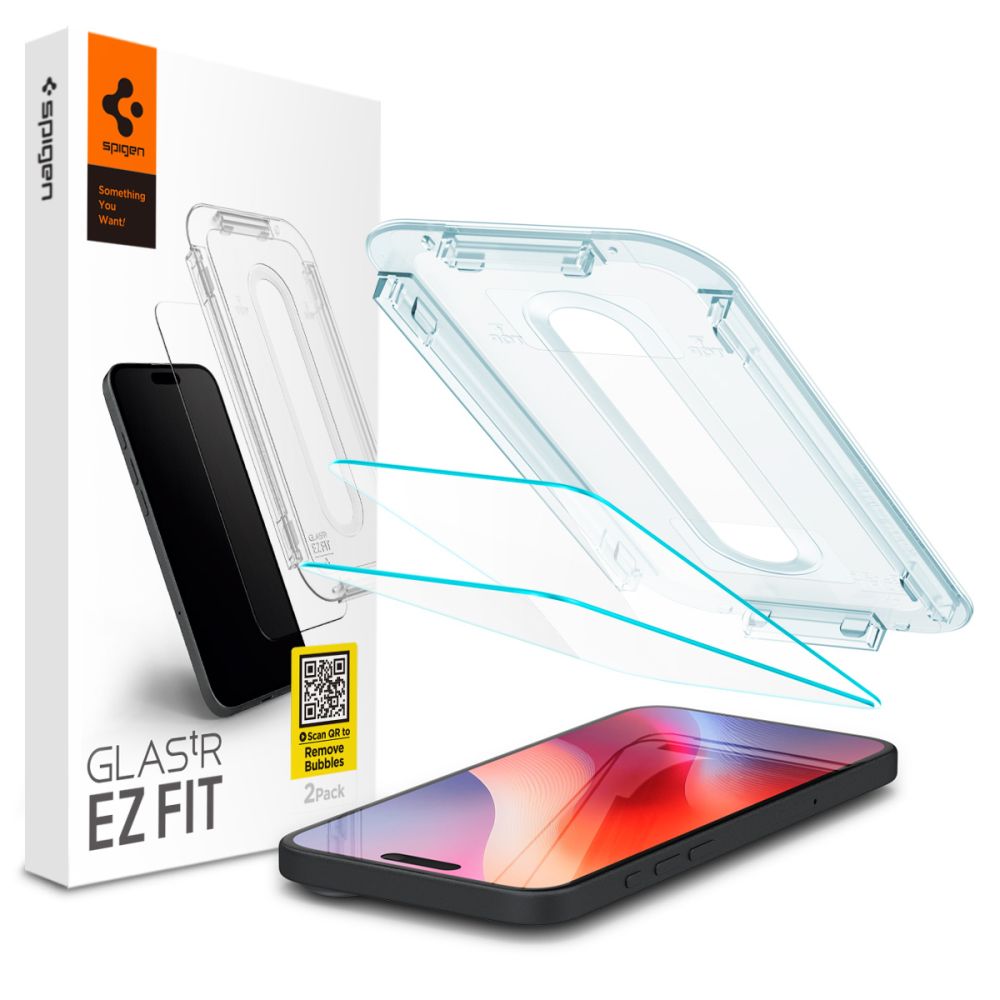 TVRDENÉ SKLO SPIGEN GLAS.TR ”EZ FIT” 2-PACK IPHONE 16 PRO MAX CLEAR