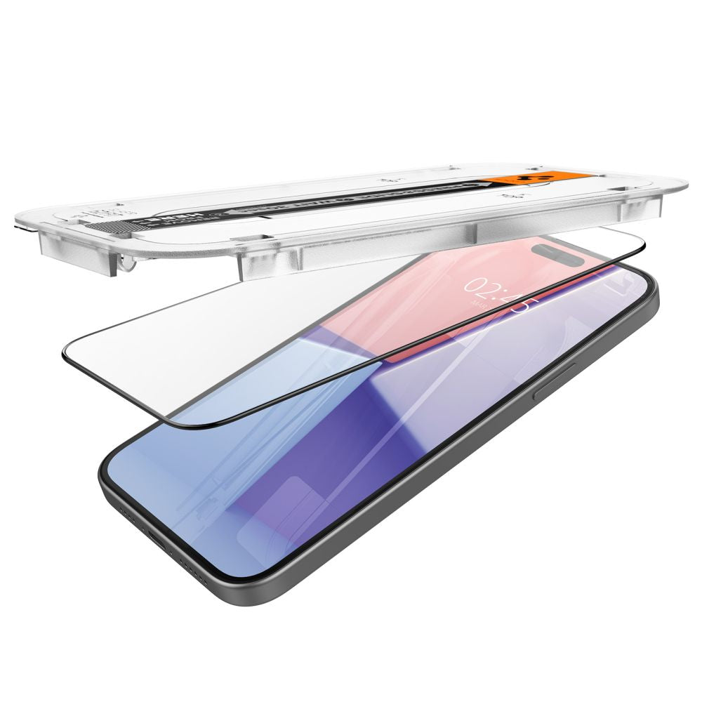 TVRDENÉ SKLO SPIGEN GLAS.TR ”EZ FIT” FC IPHONE 15 BLACK