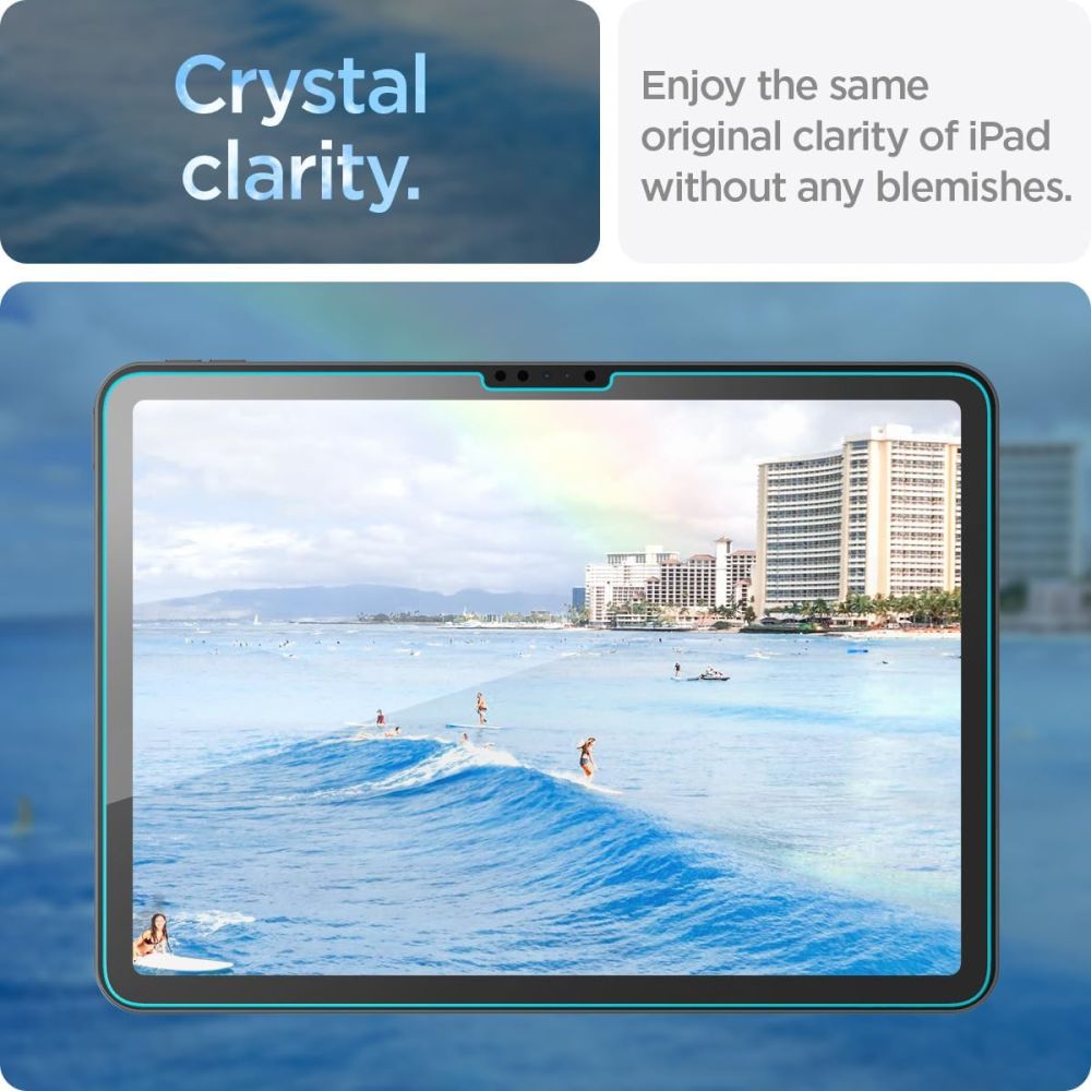 TVRDENÉ SKLO PRE IPAD AIR 13 2024 SPIGEN GLAS.TR ”EZ FIT” CLEAR