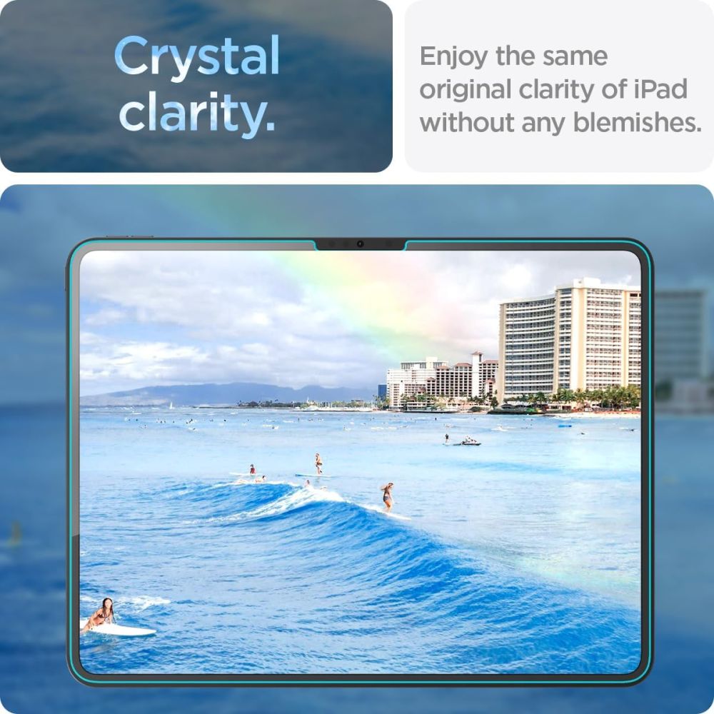 TVRDENÉ SKLO PRE IPAD PRO 13 7 / 2024 SPIGEN GLAS.TR ”EZ FIT” CLEAR