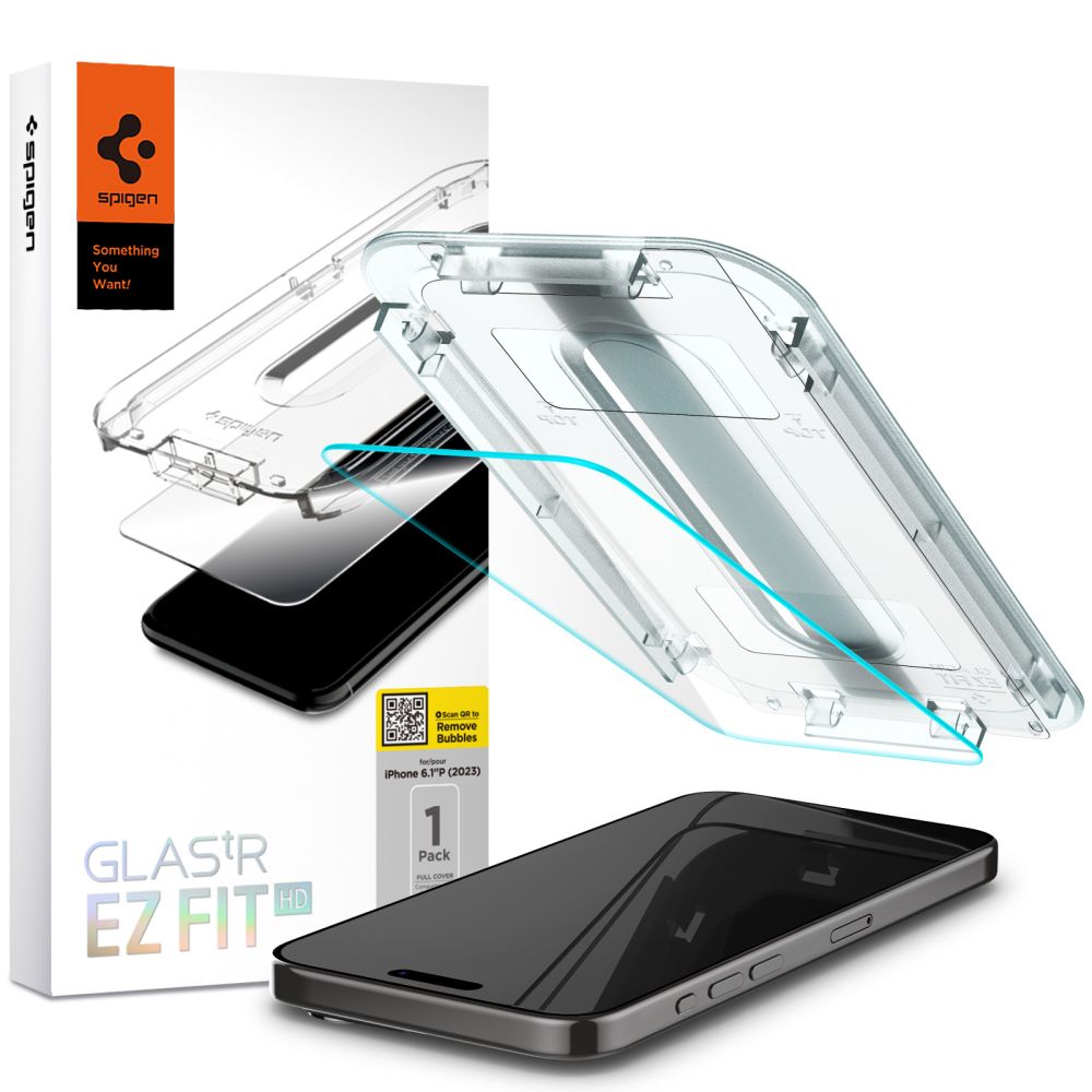 TVRDENÉ SKLO SPIGEN GLAS.TR ”EZ FIT” IPHONE 15 PRO CLEAR