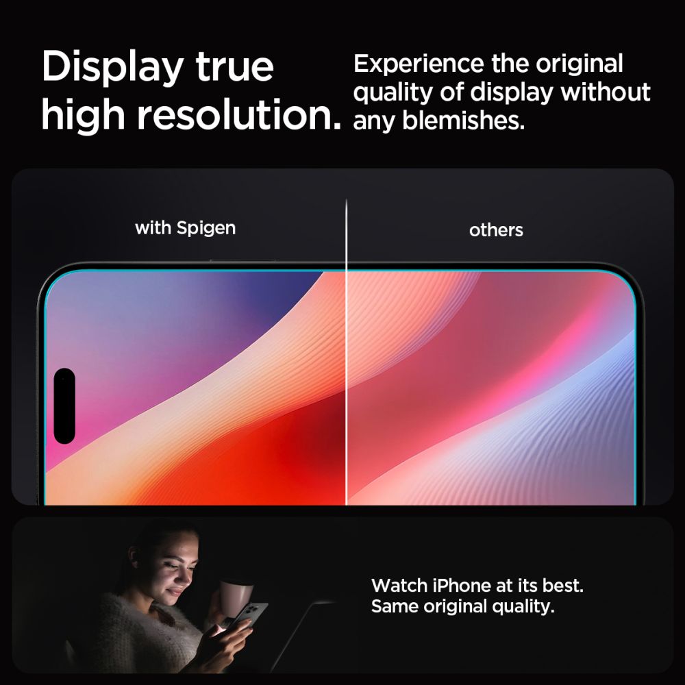 TVRDENÉ SKLO SPIGEN GLAS.TR ”EZ FIT” IPHONE 16 PRO CLEAR