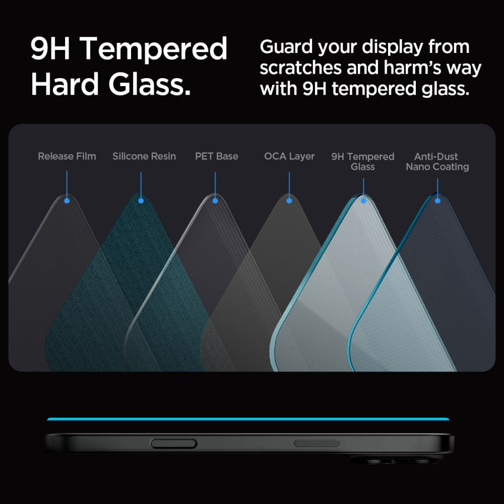 TVRDENÉ SKLO SPIGEN GLAS.TR ”EZ FIT” IPHONE 16 PRO CLEAR